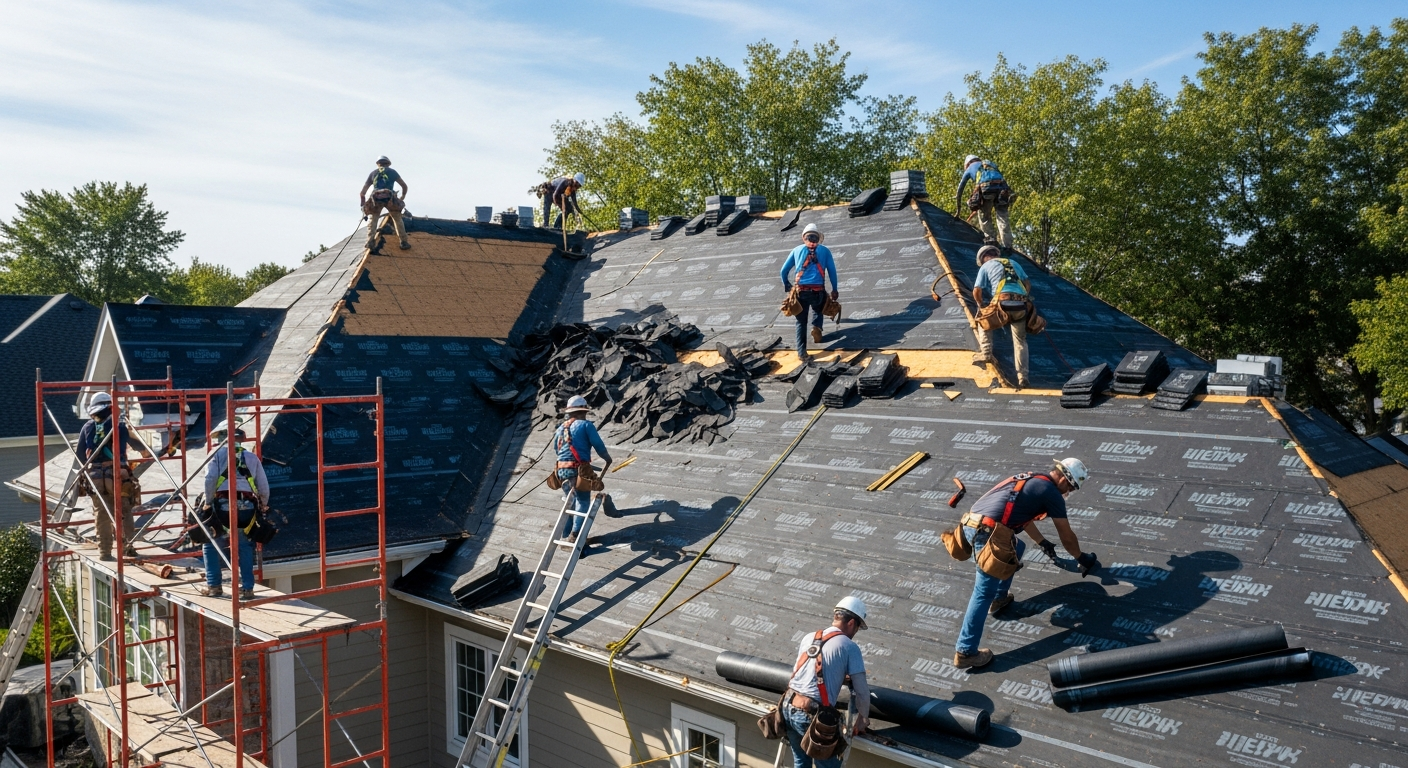 Quality underlayment installation on new construction roof in Yoakum, TX