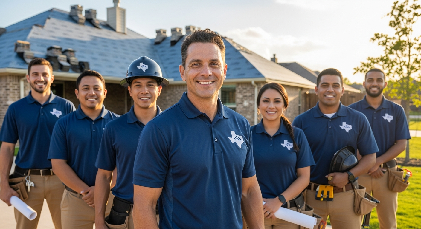 Professional roofing team in Yoakum, Texas installing new roof